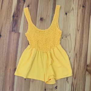 Free People Yellow/Orange Romper Size XS! NWOT